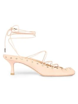 Ghilies Lace-Up Ankle-Wrap Mules