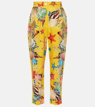 Dolce
Gabbana | Capri printed high-rise cotton tapered pants