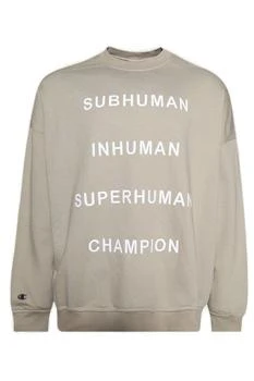 Rick Owens | Rick Owens X Champion Text Printed Crewneck Sweatshirt