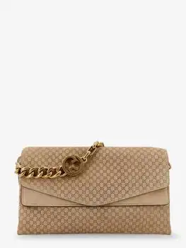 Gucci | Suede and GG canvas shoulder bag