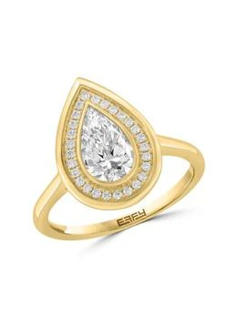 Effy | 14K Yellow Gold 
1.11 TCW Lab-Grown Diamond Ring
