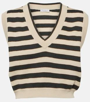 Brunello Cucinelli | Striped cotton sweater vest
