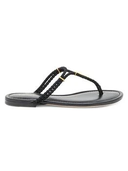 Tom Ford | Lily Woven Suede T-Strap Sandals