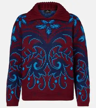ETRO | Paisley wool jacquard polo sweater