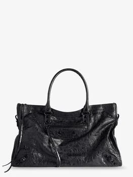 Balenciaga | Le City Bag L leather shoulder strap with metal details