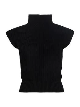 Rick Owens | Fisherman Mock Turtleneck Sleeveless Wool Sweater