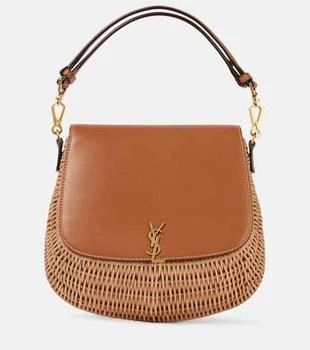 Yves Saint Laurent | Voltaire leather and wicker tote bag