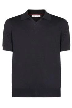 Brunello Cucinelli | Brunello Cucinelli Short Sleeved Ribbed Polo Shirt