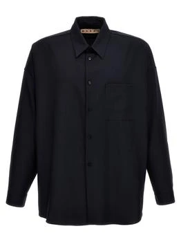 Marni | Marni Logo-Patch Long Sleeved Shirt