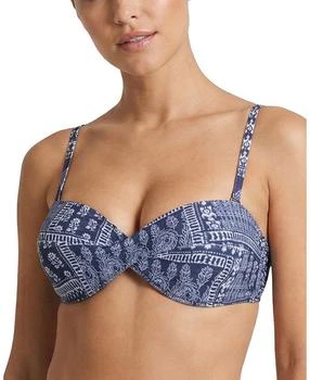 Change of Scenery Loryn Twist Bandeau Print Bikini Top