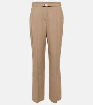 Brunello Cucinelli | High-rise straight wool-blend pants