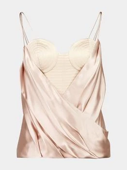 Balmain | Balmain Strappy Satin Bustier Top