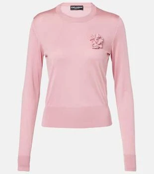 Dolce 
Gabbana | Floral-appliqué sweater