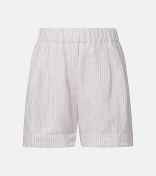 Brunello Cucinelli | Striped linen Bermuda shorts
