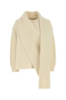 Jil Sander | Jil Sander Drop Shoulder Draped Scarf Jumper