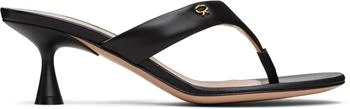 Gianvito Rossi | Black Ascent Thong 55 Heeled Sandals