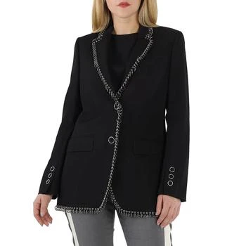 Burberry | Black Sidon Ring-pierced Boxy Blazer