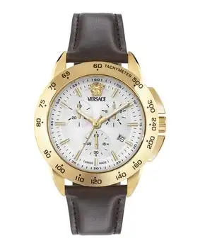 Versace | V-Sport Chrono Leather Watch