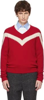 Valentino | Red Wool VLogo Bow Sweater