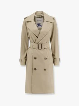 Burberry | Organic cotton trench with check lining