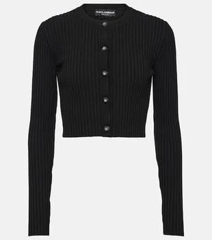 Dolce
Gabbana | Ribbed-knit cropped cardigan