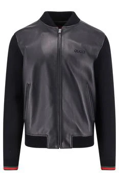 Gucci | Gucci Logo Embroidered Zip-Up Jacket