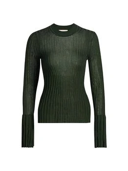 Zimmermann | Ribbed Bell-Sleeve Sweater