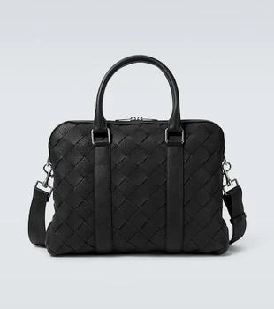 Bottega Veneta | Slim Intrecciato leather briefcase
