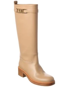 Salvatore Ferragamo | Ferragamo Vara Chain Leather Knee-High Boot