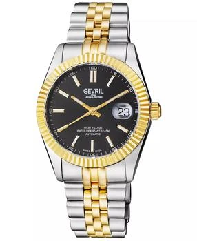 Gevril | Men's West Village Swiss Automatic Two-Toned SS IPYG Stainless Steel Bracelet Watch