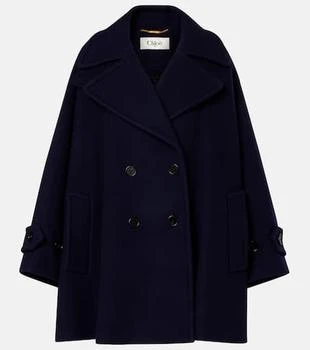 Chloé | Double-breasted oversized wool-blend coat
