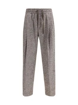 Dolce & Gabbana | Dolce & Gabbana Glen Plaid Pleated Joggers