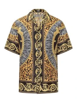 Versace | Versace Leopard Printed Short-Sleeved Shirt