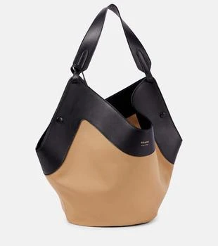 Khaite | Lotus Medium canvas and leather tote bag