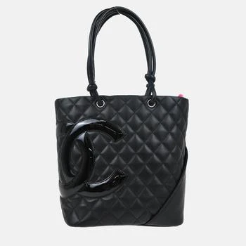 Chanel | Chanel Black Leather Cambon Ligne Tote Bag