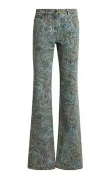 ETRO | Etro Printed Rigid Low-Rise Flared Jeans - Moda Operandi