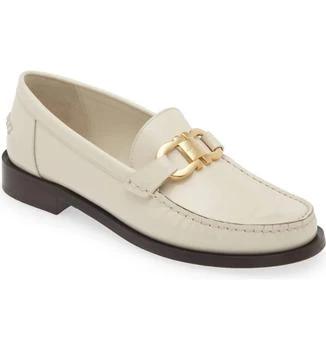 Salvatore Ferragamo | Women's Maryan Bit Patent Leather Loafer Shoes In Mascarpone