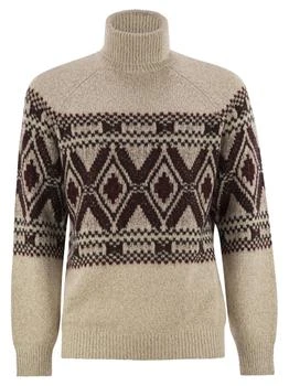 Brunello Cucinelli | Brunello Cucinelli Geometric Jacquard Turtleneck Jumper