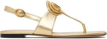 Valentino | Gold VLogo Thong Sandals