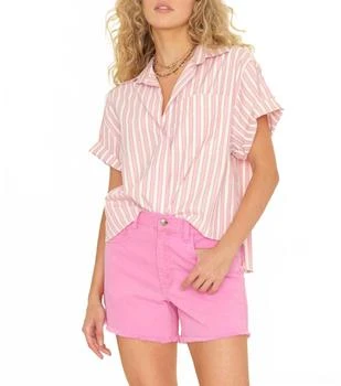 Drake Stripe Shirt In Pink
