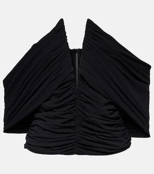 Magda Butrym | Off-shoulder cropped jersey blouse