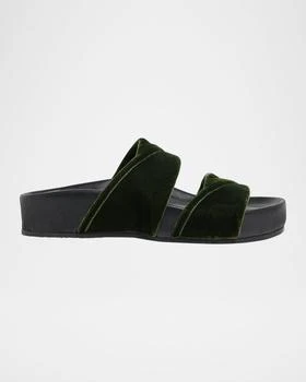 Dries Van Noten | Velvet Platform Slide Sandals