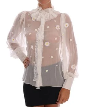 Dolce & Gabbana | Daisy Applique Silk Women's Shirt