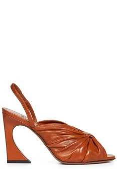 Fendi | Fendi Arco Gathered Slingback Sandals