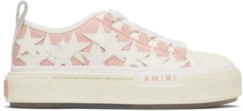 AMIRI | Pink 
White Stars Court Low Sneakers