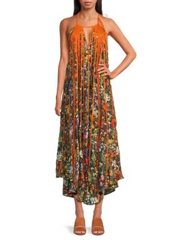 Stella McCartney | Printed Silk Halter Midi-Dress