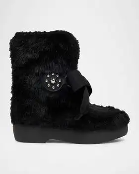 Valentino | Snowish Faux-Fur Winter Booties