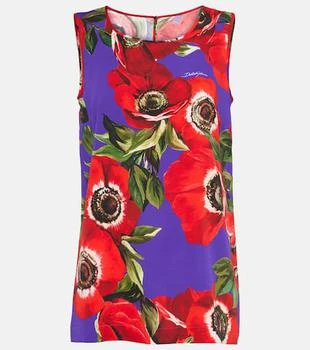 Dolce & Gabbana | Anemone silk-blend charmeuse top
