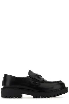 Prada | Prada Logo Plaque Slip-On Loafers