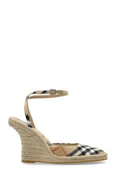 Burberry | Burberry Checked Wedge Sandals